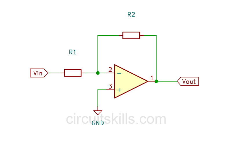Inverting Amplifier Diagram